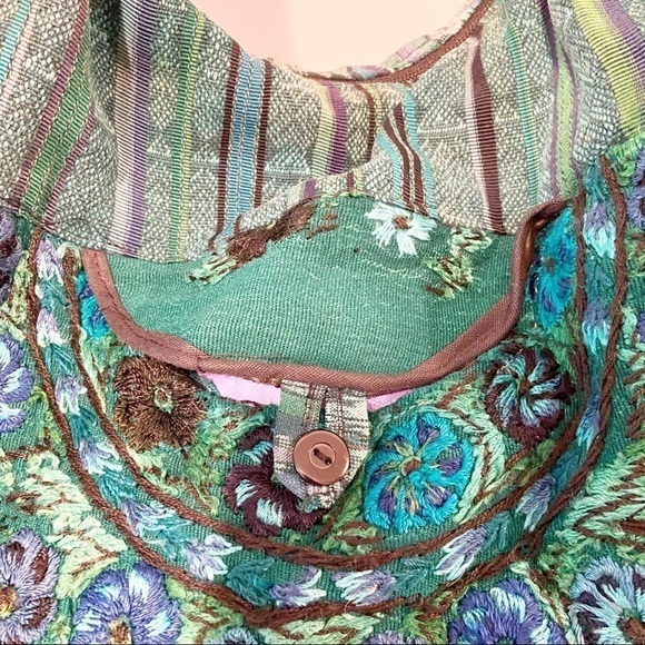 No Brand | Bobo Style Crossbody Green Embroidered Bag - Picture 8 of 16